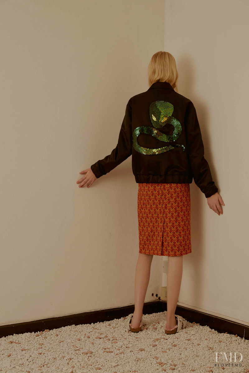 Amalie Schmidt featured in  the Au Jour Le Jour lookbook for Pre-Fall 2016