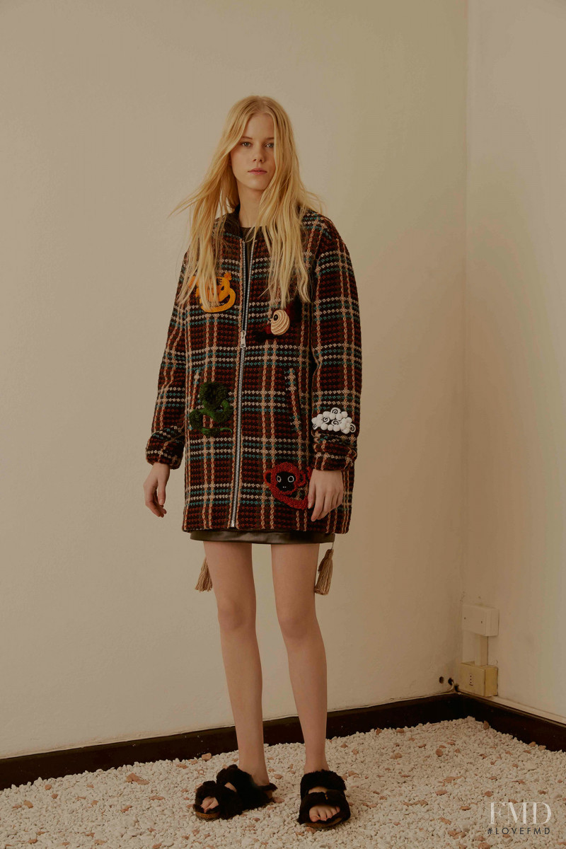 Amalie Schmidt featured in  the Au Jour Le Jour lookbook for Pre-Fall 2016