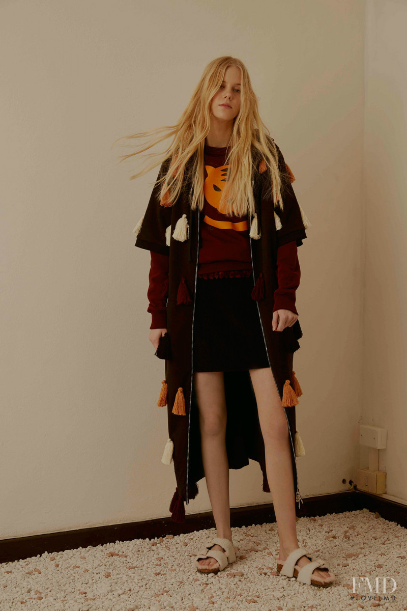 Amalie Schmidt featured in  the Au Jour Le Jour lookbook for Pre-Fall 2016