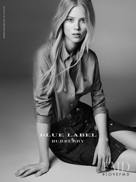 Amalie Schmidt featured in  the Burberry Blue Label advertisement for Autumn/Winter 2018