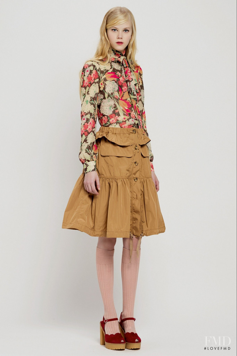 Amalie Schmidt featured in  the RED Valentino lookbook for Pre-Fall 2015