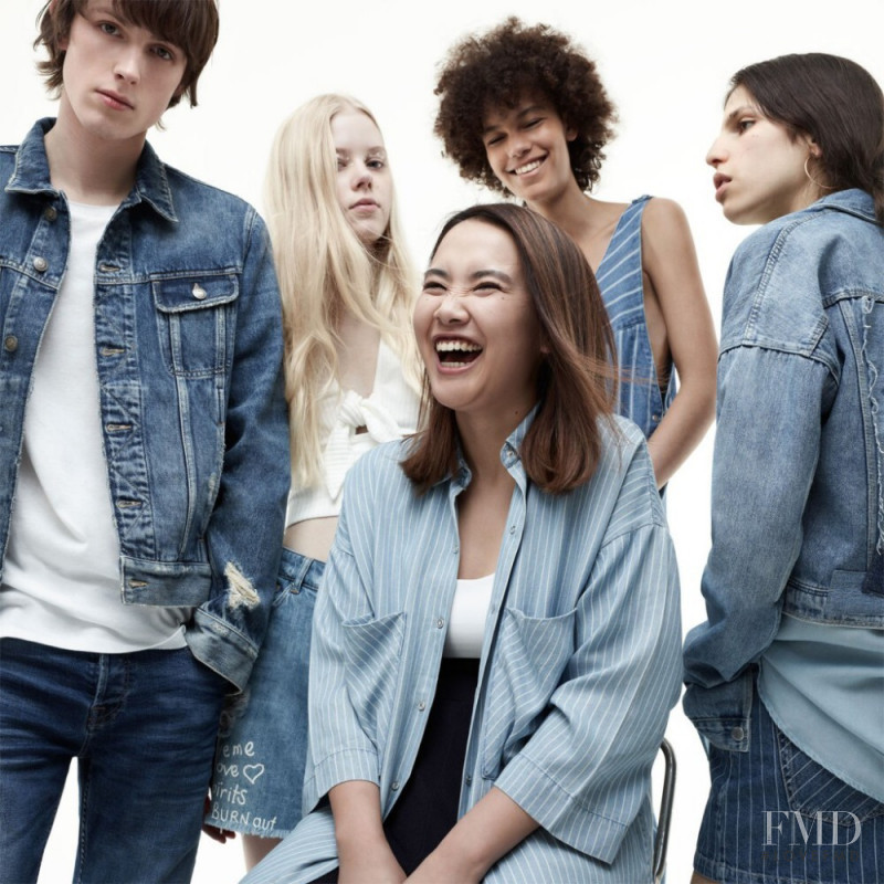 Amalie Schmidt featured in  the Zara I Am Denim advertisement for Spring/Summer 2016