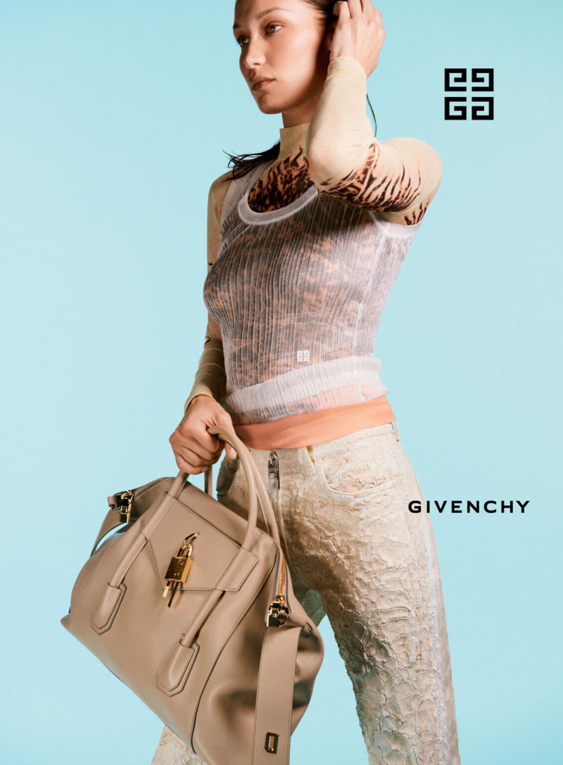 Bella Hadid featured in  the Givenchy advertisement for Spring/Summer 2021