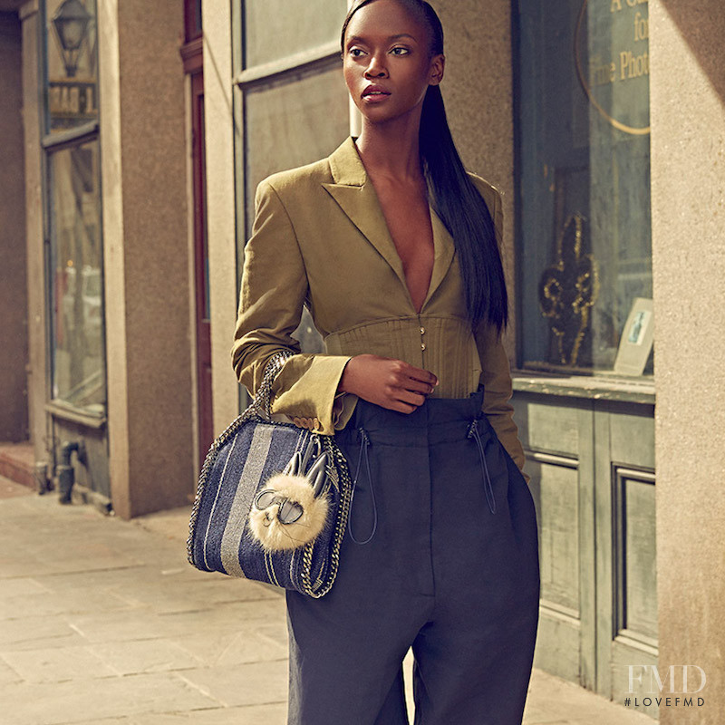Riley Montana featured in  the Saks Fifth Avenue Handbag Editorial lookbook for Spring 2017