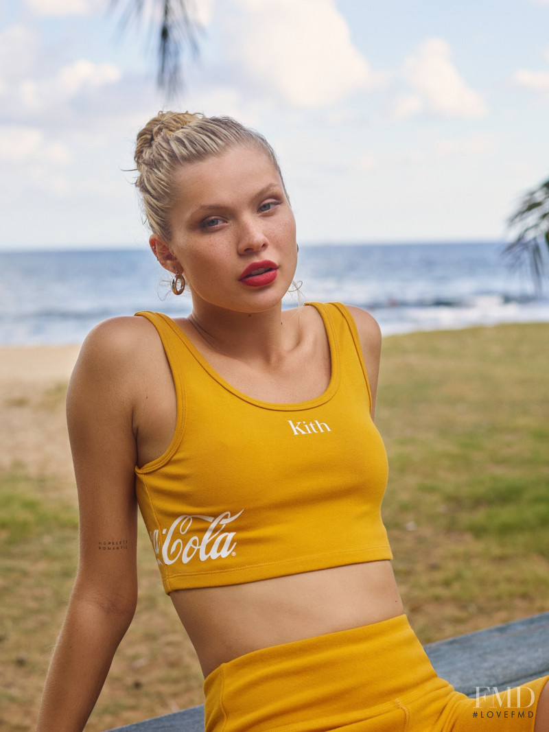 Josie Canseco featured in  the Kith x Coca-Cola Season 4 Campaign advertisement for Autumn/Winter 2019