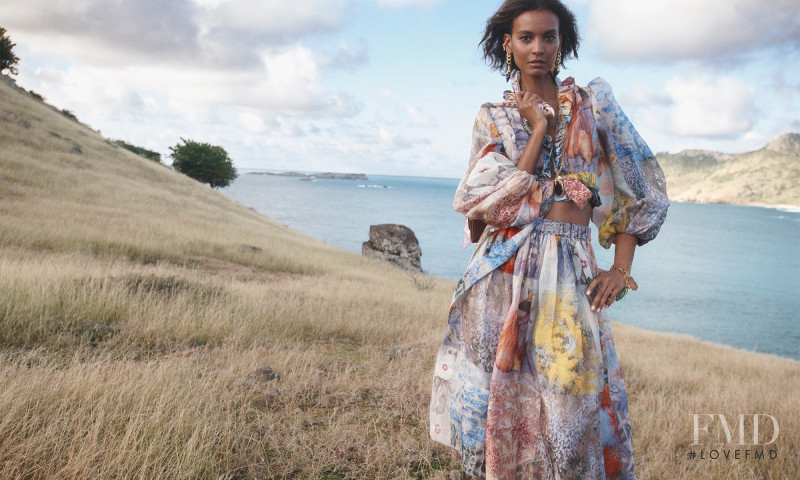 Liya Kebede featured in  the Zimmermann advertisement for Spring 2021