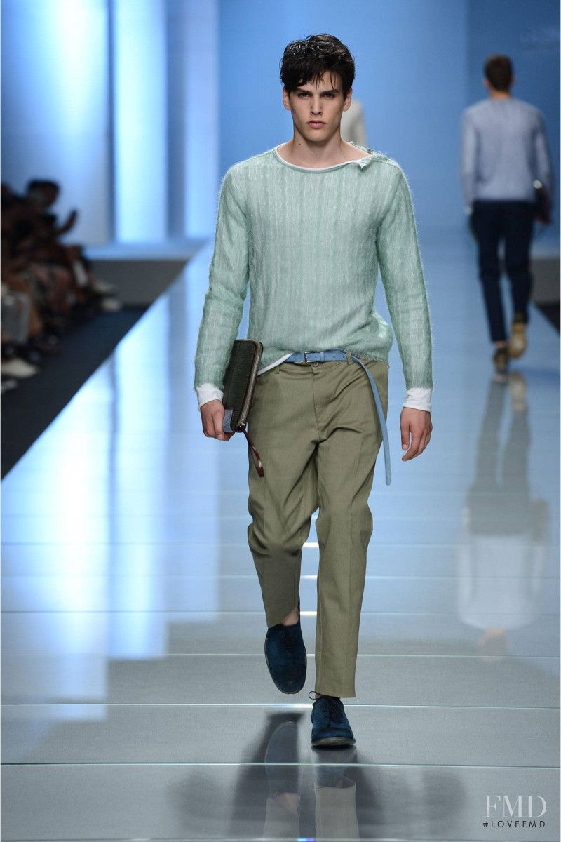 Simon van Meervenne featured in  the Ermanno Scervino fashion show for Spring/Summer 2013