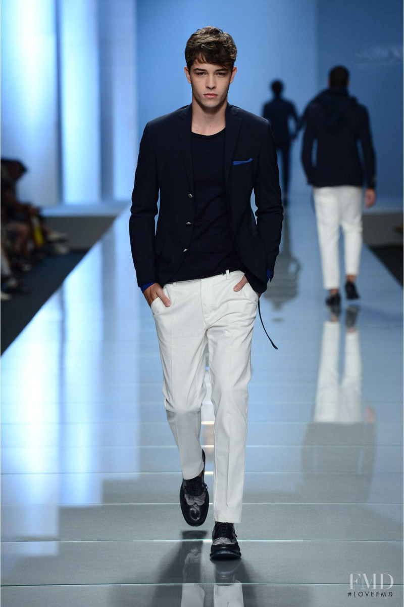 Francisco Lachowski featured in  the Ermanno Scervino fashion show for Spring/Summer 2013