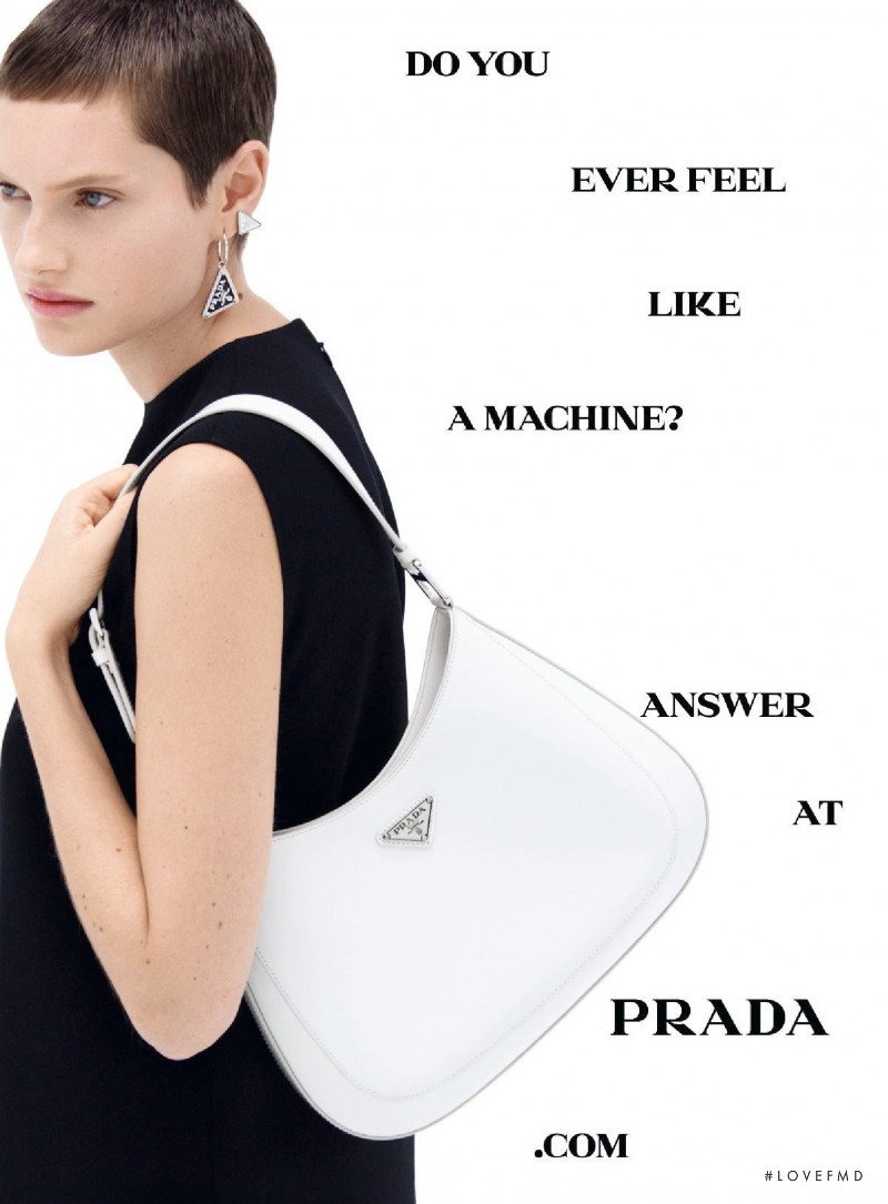 Greta Elisa Hofer featured in  the Prada advertisement for Spring/Summer 2021