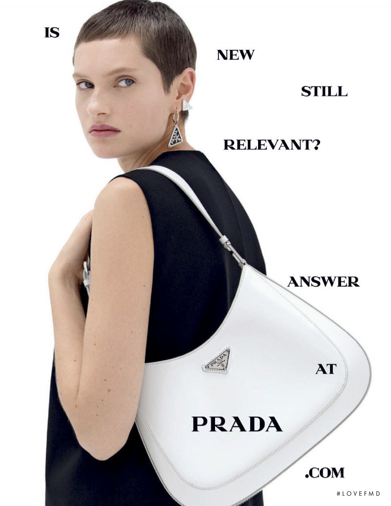 Greta Elisa Hofer featured in  the Prada advertisement for Spring/Summer 2021