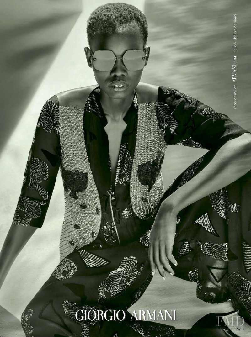 Shanelle Nyasiase featured in  the Giorgio Armani advertisement for Spring/Summer 2021