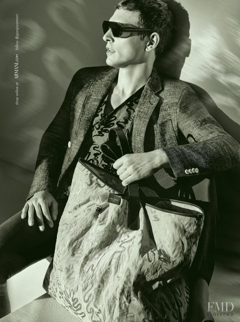 Alexandre Cunha featured in  the Giorgio Armani advertisement for Spring/Summer 2021