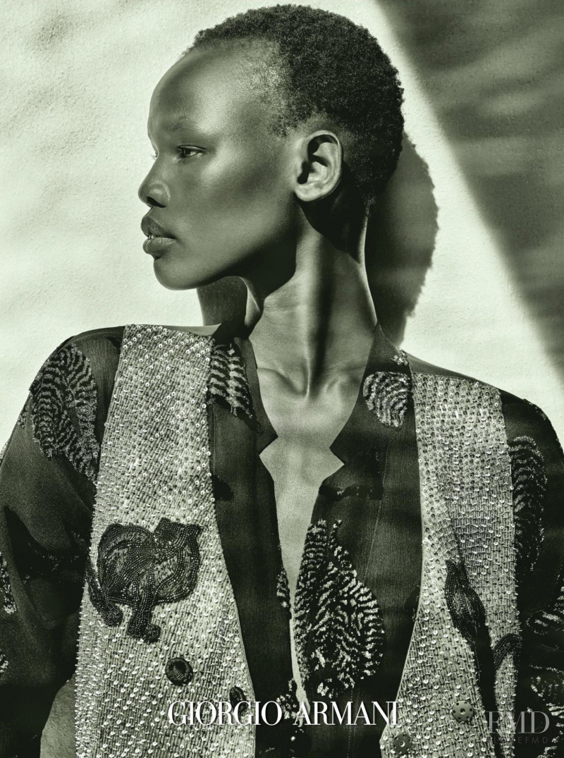 Shanelle Nyasiase featured in  the Giorgio Armani advertisement for Spring/Summer 2021