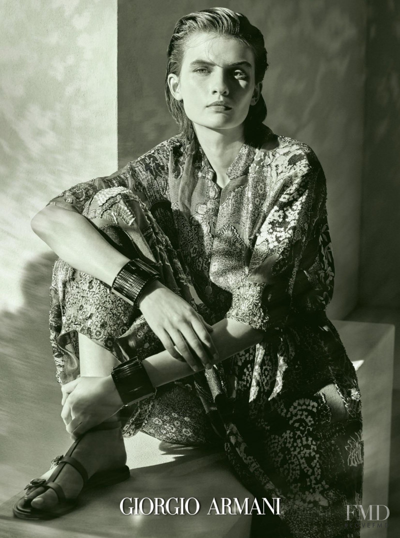 Lara Mullen featured in  the Giorgio Armani advertisement for Spring/Summer 2021