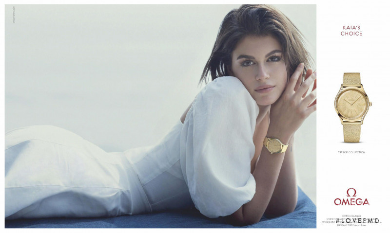 Kaia Gerber featured in  the Omega advertisement for Spring/Summer 2021