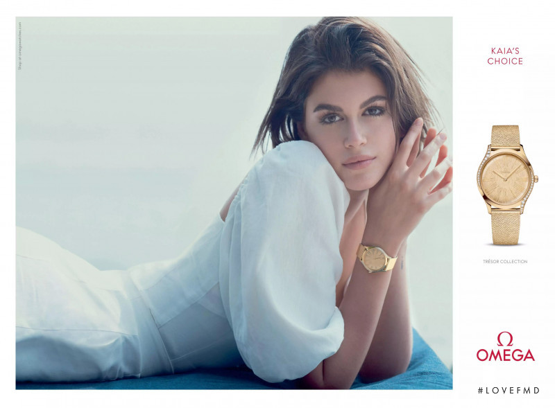 Kaia Gerber featured in  the Omega advertisement for Spring/Summer 2021