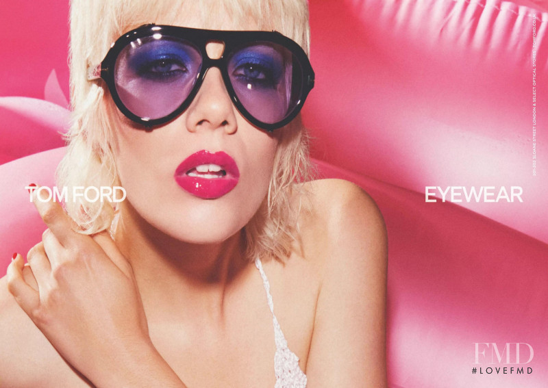 Marjan Jonkman featured in  the Tom Ford Eyewear advertisement for Spring/Summer 2021