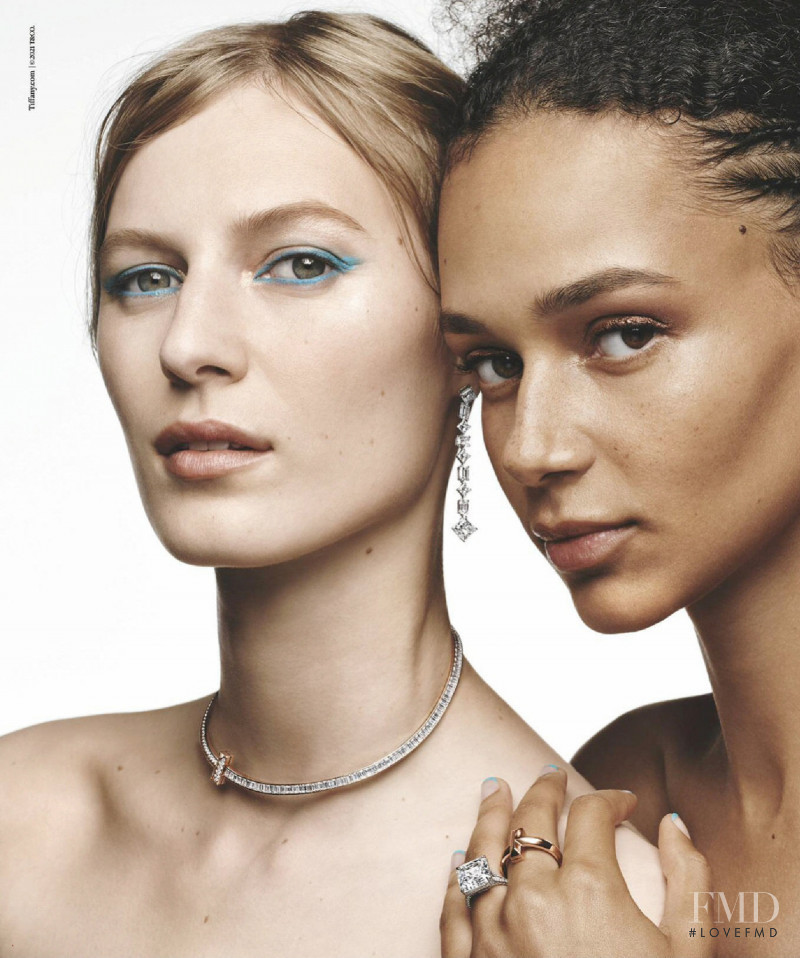 Binx Walton featured in  the Tiffany & Co. advertisement for Spring/Summer 2021