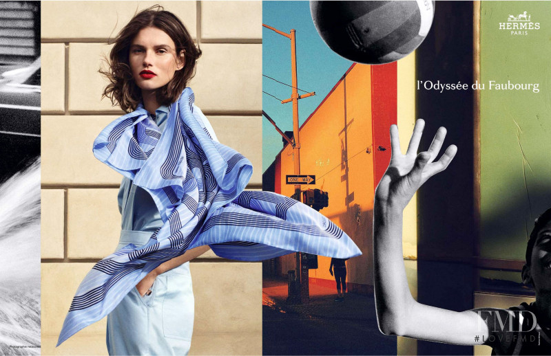 Giedre Dukauskaite featured in  the Hermès advertisement for Spring/Summer 2021