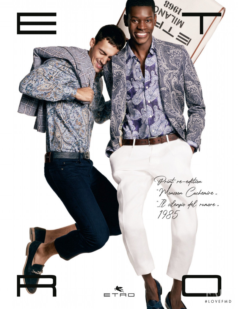 Alessio Pozzi featured in  the Etro advertisement for Spring/Summer 2021