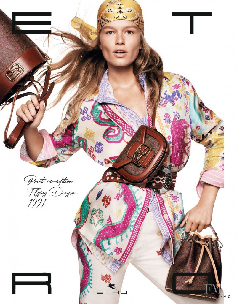 Anna Ewers featured in  the Etro advertisement for Spring/Summer 2021