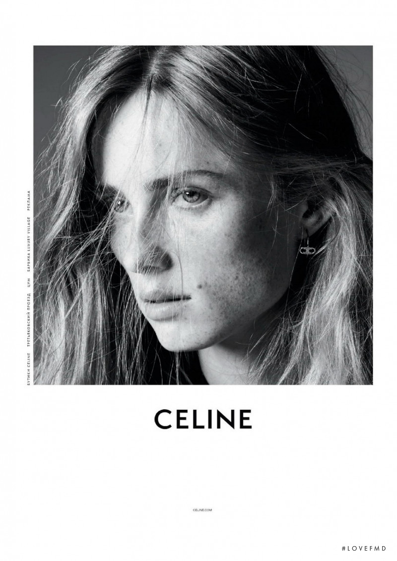 Rianne Van Rompaey featured in  the Celine advertisement for Resort 2021