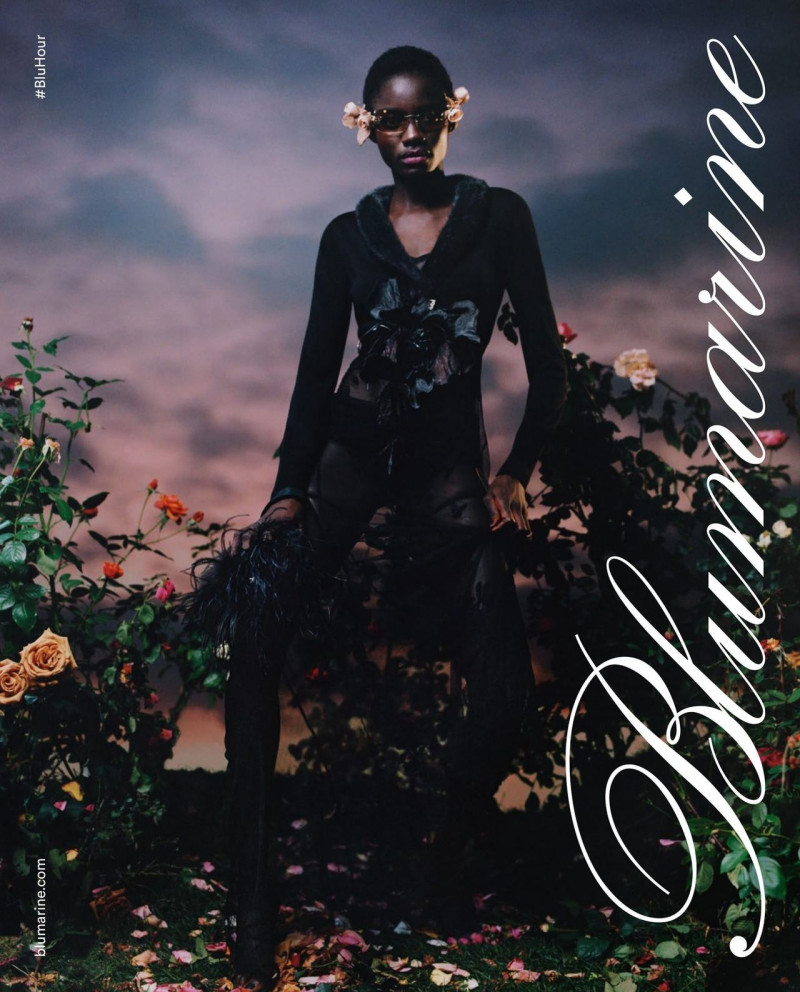 Sokhna Niane featured in  the Blumarine advertisement for Spring/Summer 2021