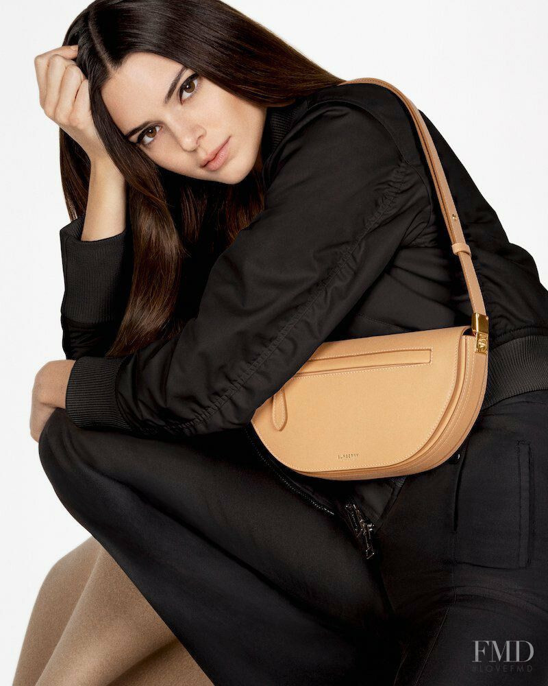 Kendall Jenner featured in  the Burberry Olympia Bag advertisement for Spring/Summer 2021