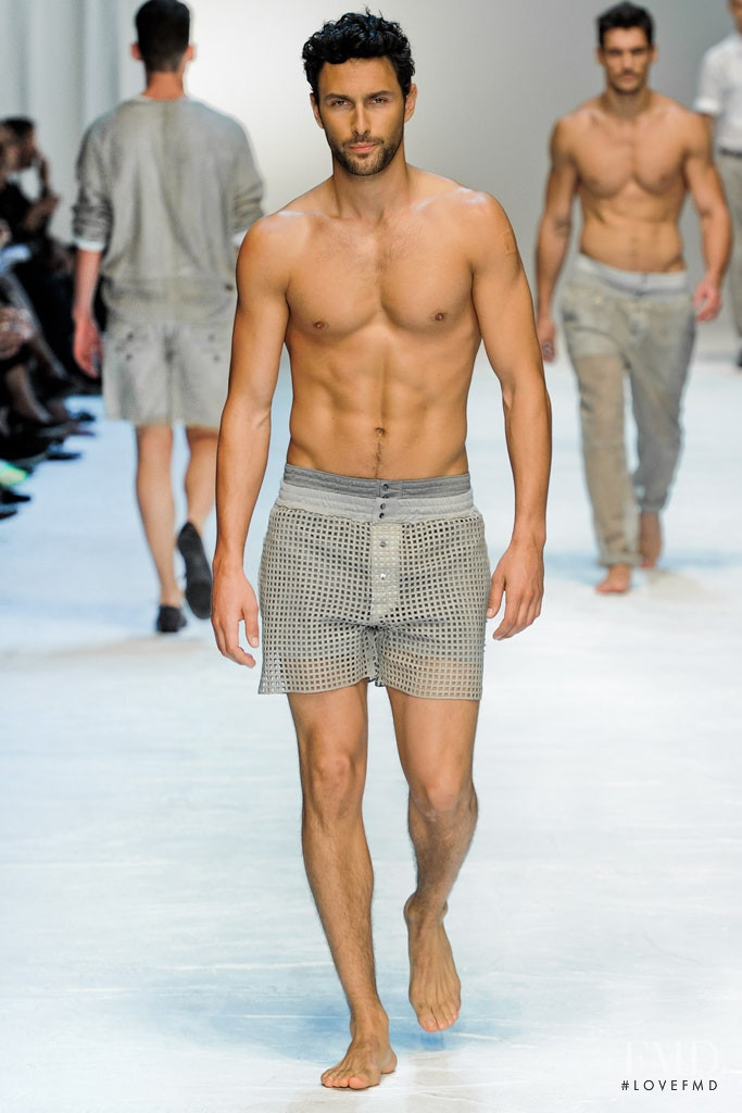 Noah Mills featured in  the Dolce & Gabbana fashion show for Spring/Summer 2012