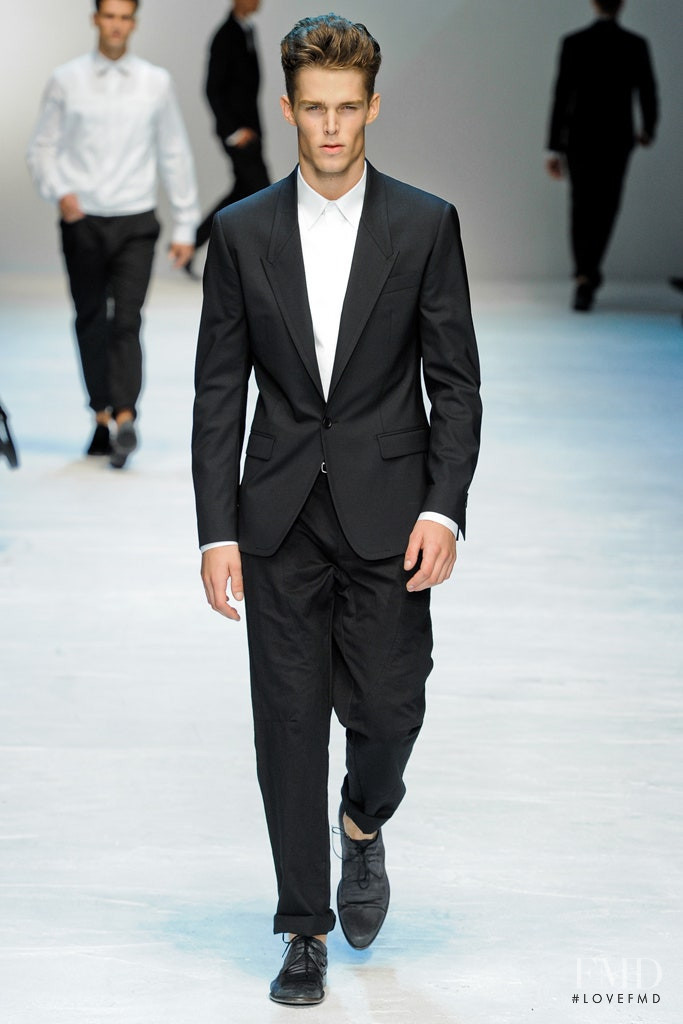 Nils Butler featured in  the Dolce & Gabbana fashion show for Spring/Summer 2012