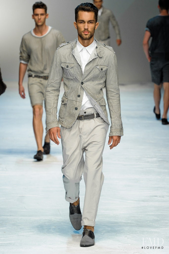 Tobias Sorensen featured in  the Dolce & Gabbana fashion show for Spring/Summer 2012