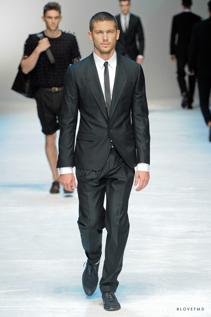 Adam Senn featured in  the Dolce & Gabbana fashion show for Spring/Summer 2012