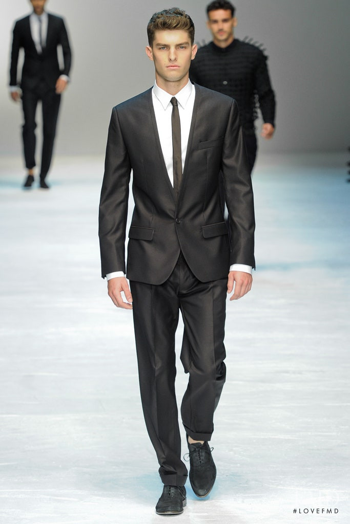 Paolo Anchisi featured in  the Dolce & Gabbana fashion show for Spring/Summer 2012