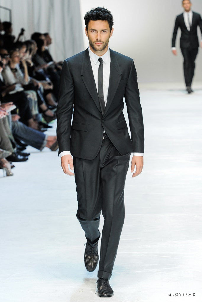 Noah Mills featured in  the Dolce & Gabbana fashion show for Spring/Summer 2012
