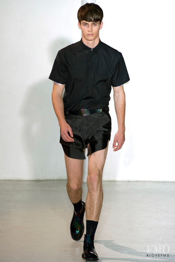 Joe Collier featured in  the Mugler fashion show for Spring/Summer 2013