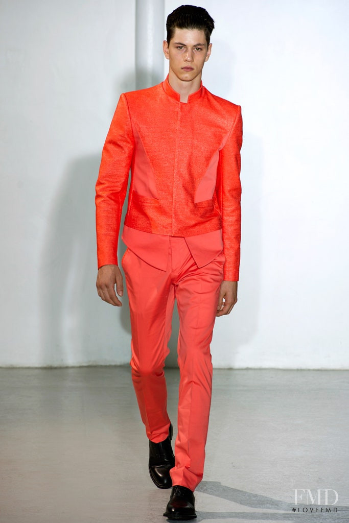 Simone Nobili featured in  the Mugler fashion show for Spring/Summer 2013