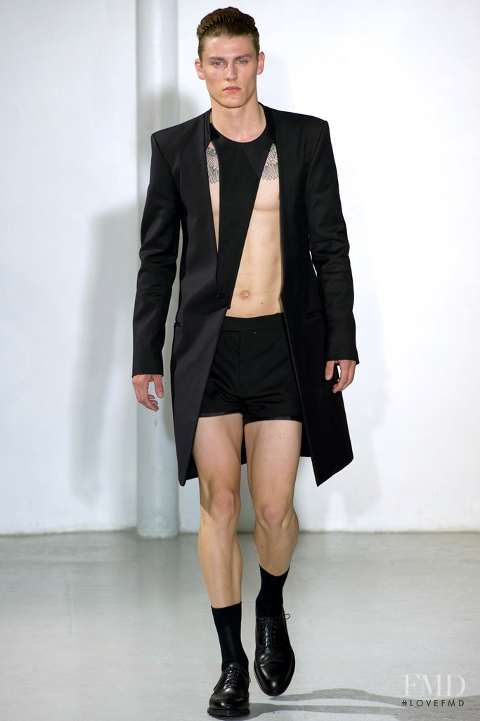 Mikkel Jensen featured in  the Mugler fashion show for Spring/Summer 2013