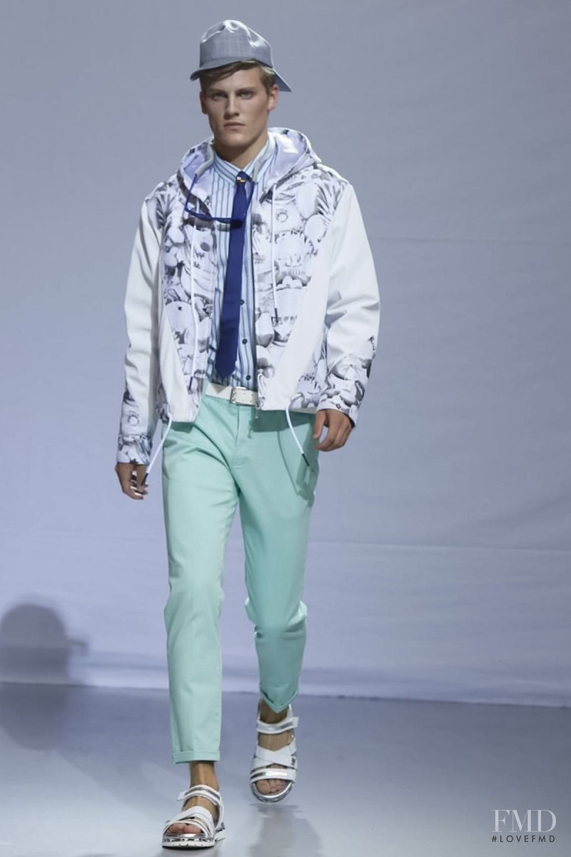 Mikkel Jensen featured in  the Frankie Morello fashion show for Spring/Summer 2014