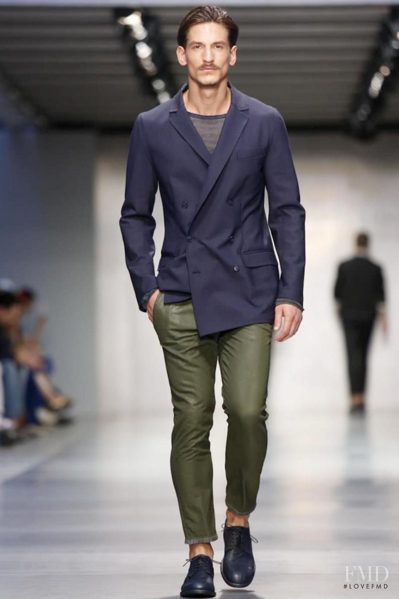 Jarrod Scott featured in  the Ermanno Scervino fashion show for Spring/Summer 2014