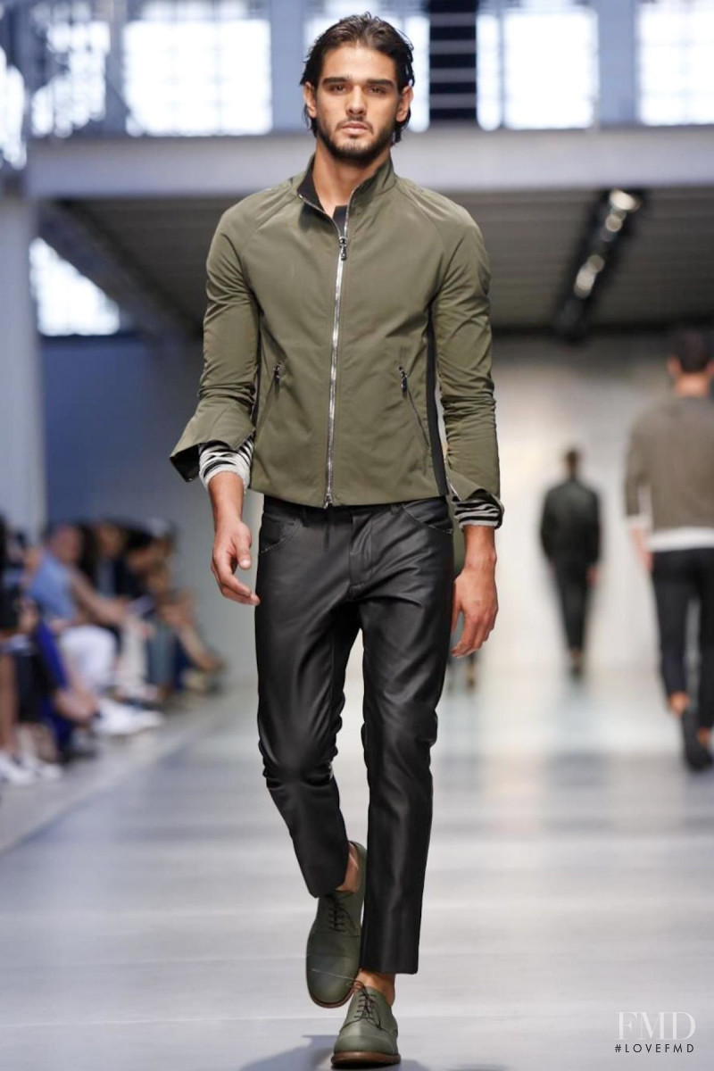 Marlon Teixeira featured in  the Ermanno Scervino fashion show for Spring/Summer 2014