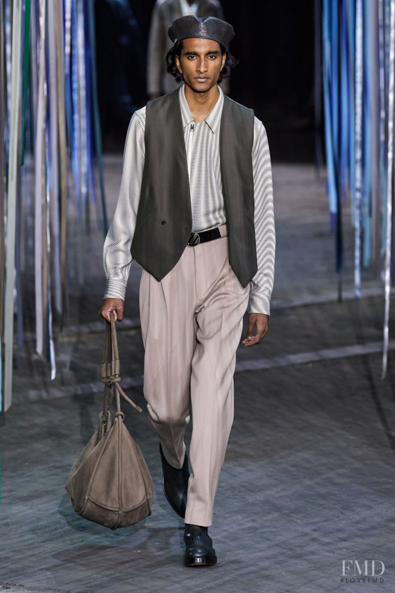 Jeenu Mahadevan featured in  the Ermenegildo Zegna fashion show for Autumn/Winter 2020