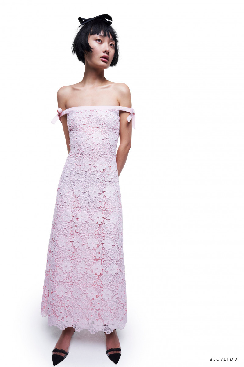 Mao Xiao Xing featured in  the Giambattista Valli lookbook for Pre-Fall 2021