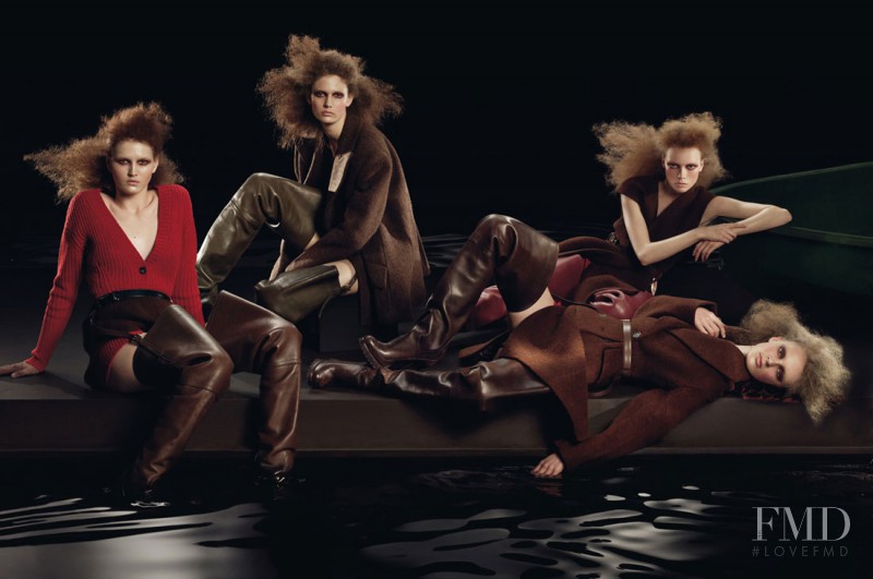 Julia Hafstrom featured in  the Prada advertisement for Autumn/Winter 2009