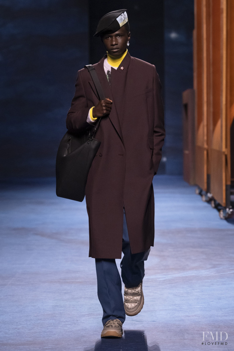 Malick Bodian featured in  the Dior Homme fashion show for Autumn/Winter 2021