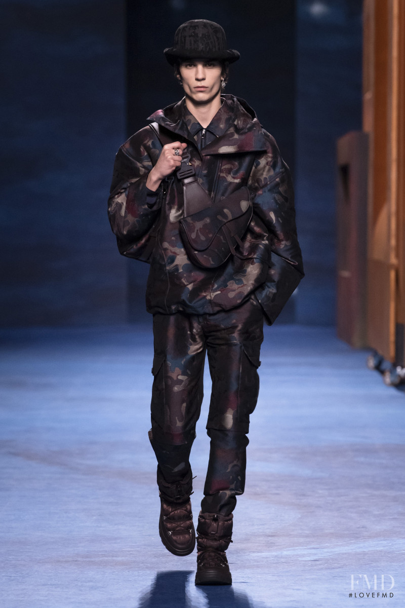 Aleksandr Gudrins featured in  the Dior Homme fashion show for Autumn/Winter 2021