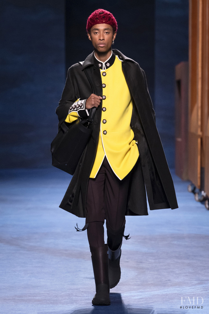 Jecardi Sykes featured in  the Dior Homme fashion show for Autumn/Winter 2021