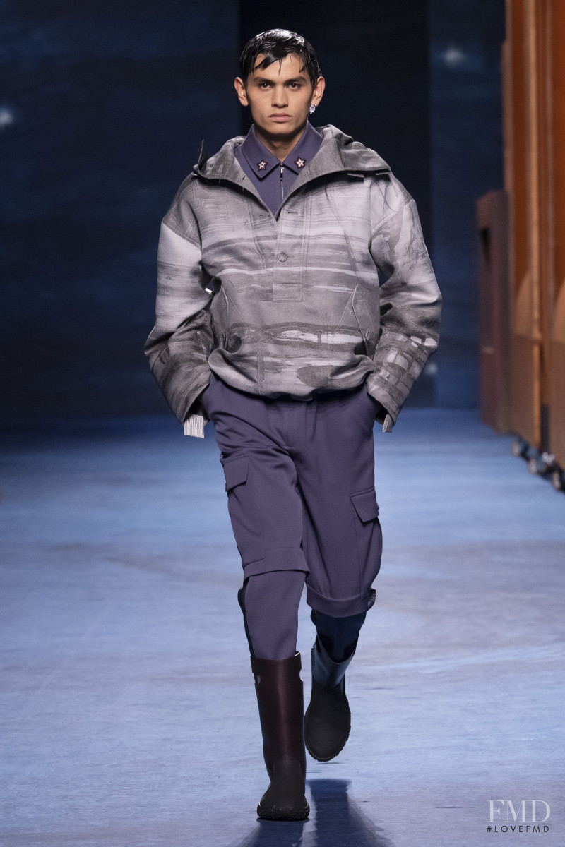 Sakua Kambong featured in  the Dior Homme fashion show for Autumn/Winter 2021