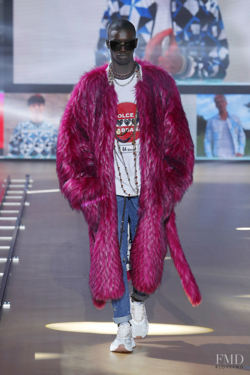 Cheikh Diakhate featured in  the Dolce & Gabbana fashion show for Autumn/Winter 2021