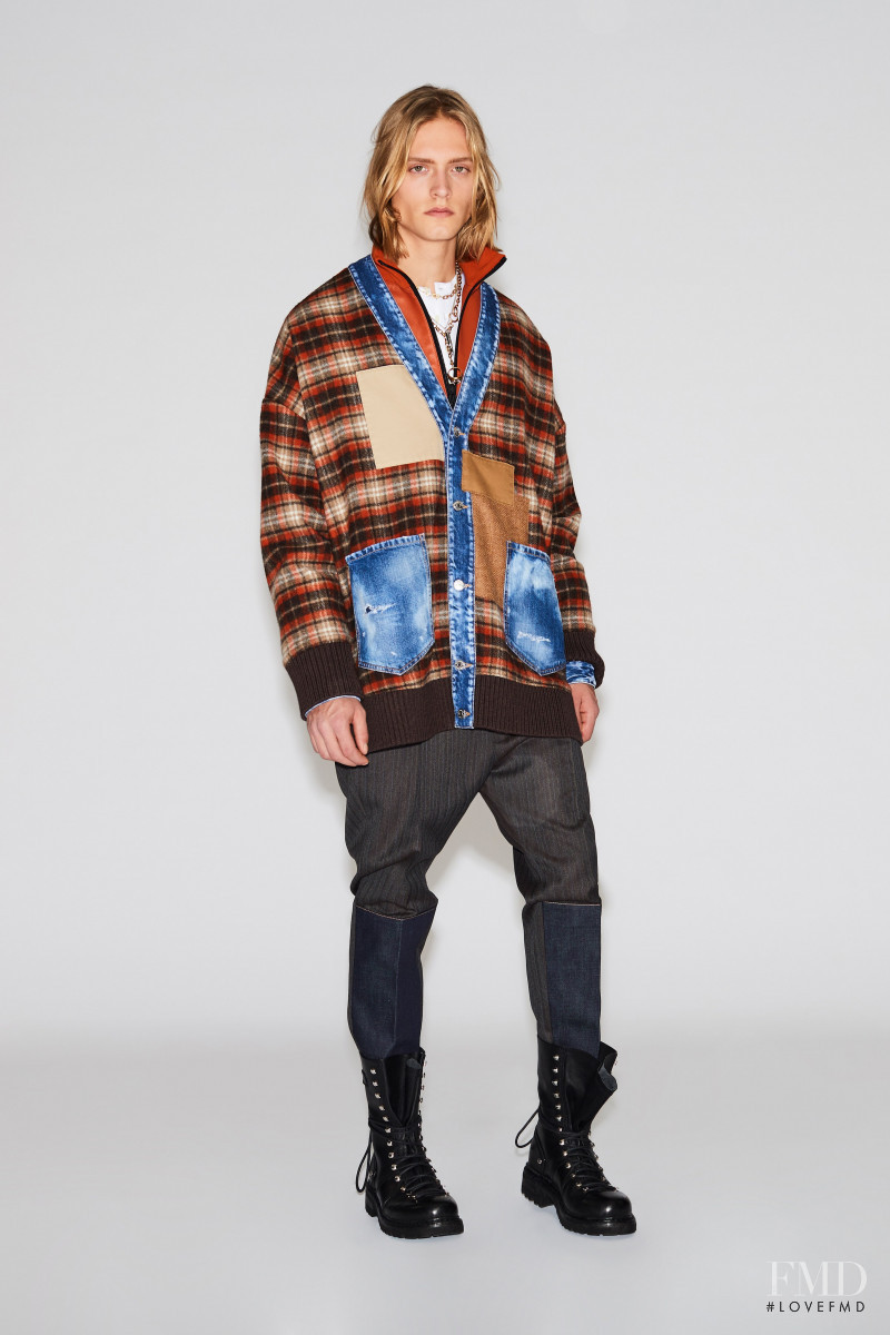 Francis Van Roosbroek featured in  the DSquared2 lookbook for Autumn/Winter 2021