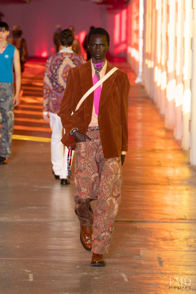 Malick Bodian featured in  the Etro fashion show for Autumn/Winter 2021
